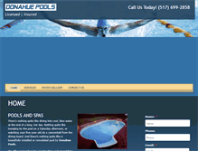 Tablet Screenshot of donahuepools.com